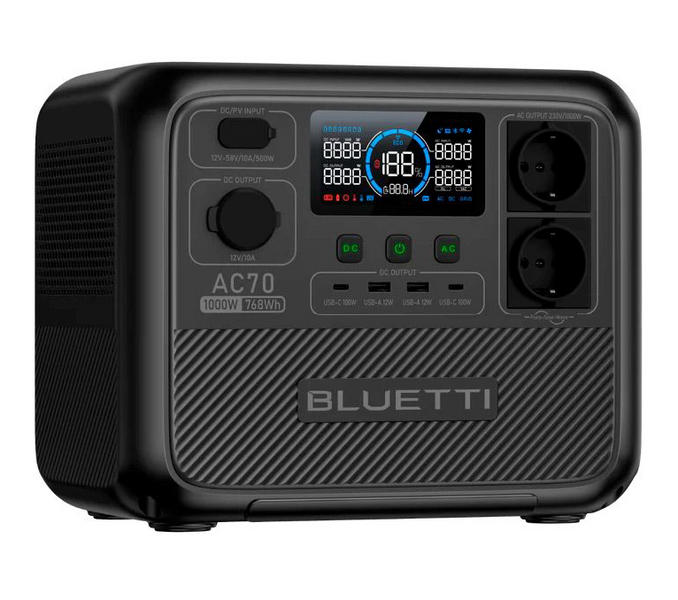 Зарядна станція Bluetti AC70 (1000 Вт, 768 Вт&middot;год, LiFePO4) Bluetti_AC70 фото